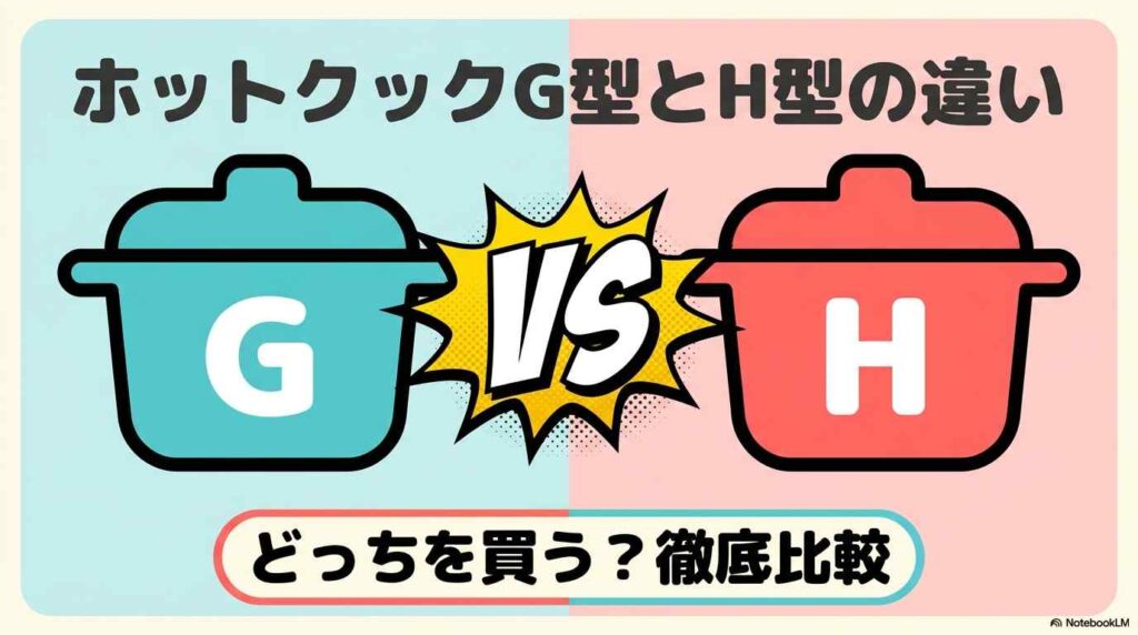 ホットクックGとH、何が違う？型番の意味から全モデル比較まで徹底解説