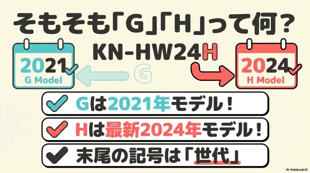 そもそも「G」「H」って何？型番の読み方ガイド