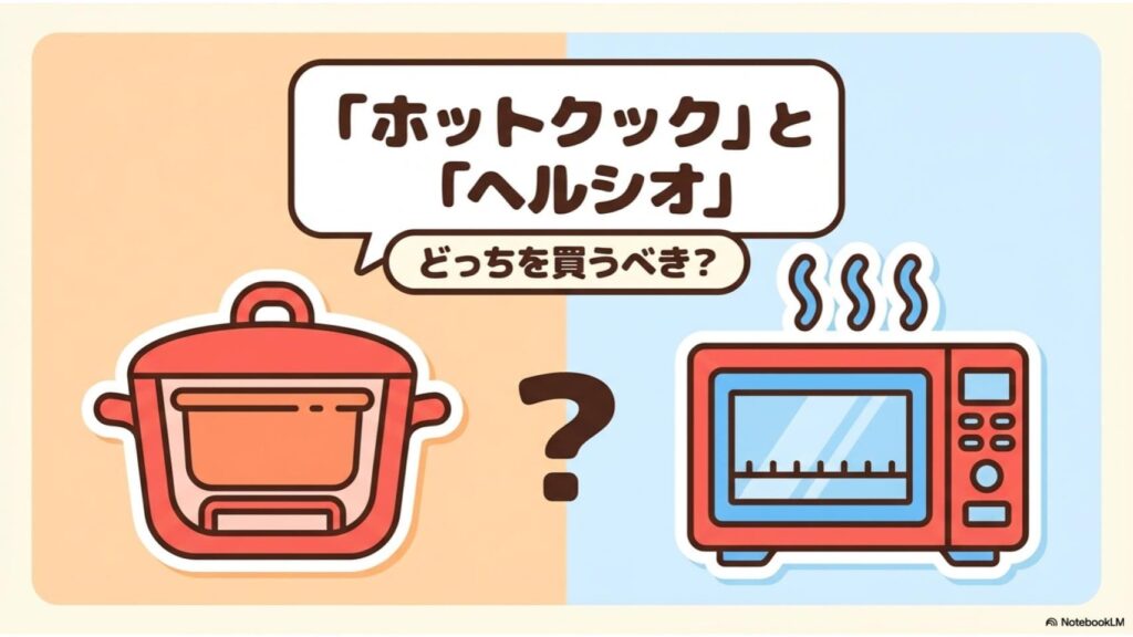 【徹底比較】ホットクックとヘルシオどっちを買うべき？3つの質問で即決できる
