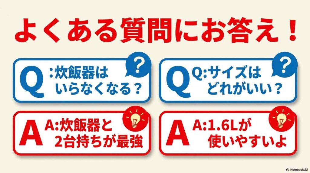 ホットクック16G・16Fのよくある質問