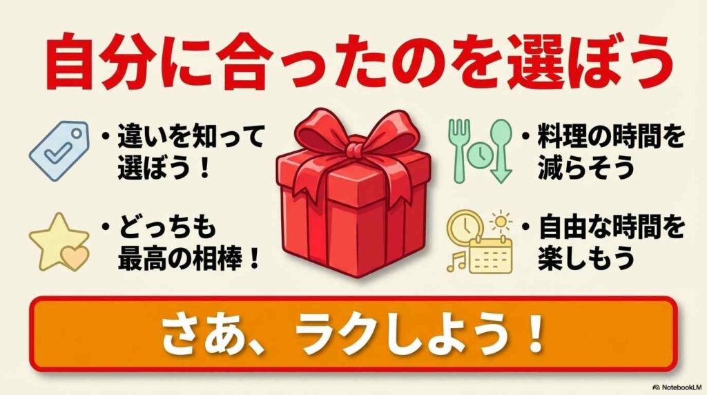 まとめ：ホットクック16Gと16Fの違いを理解して、自分に合ったモデルを選ぼう