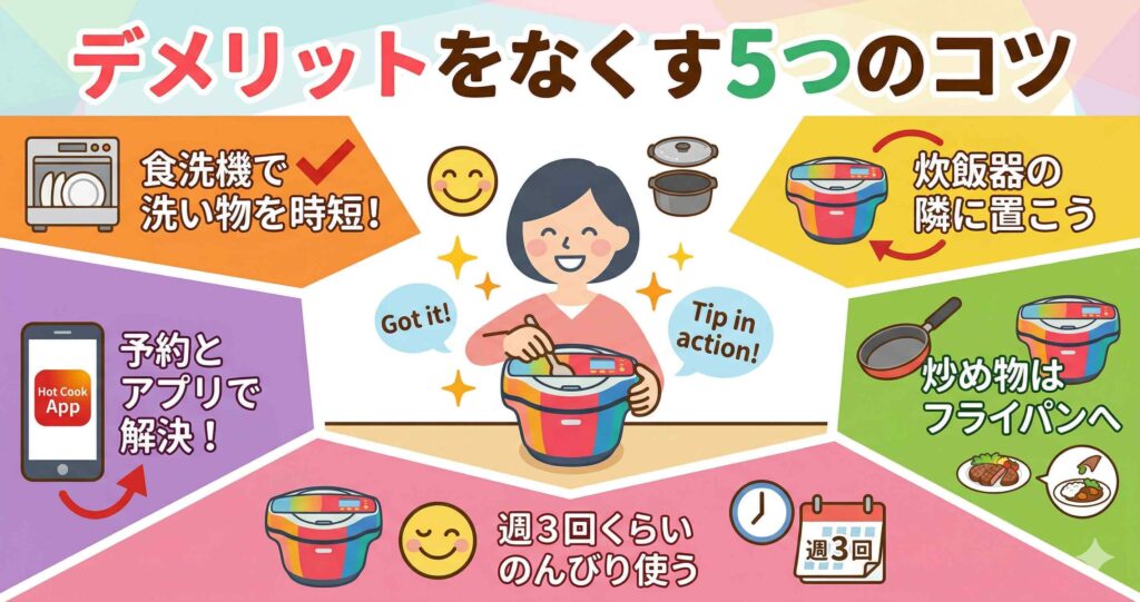 ホットクックのデメリットを回避する5つのコツ