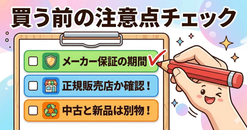 型落ちを買うときの注意点チェックリスト