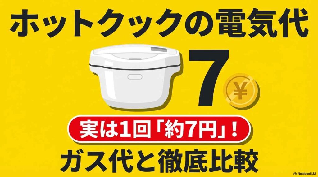 ホットクックの電気代は1回約7円！5つの調理別コストとガス代を徹底比較