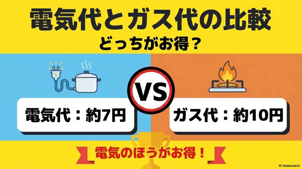 ホットクックの電気代をガス代と比較｜どちらがお得？