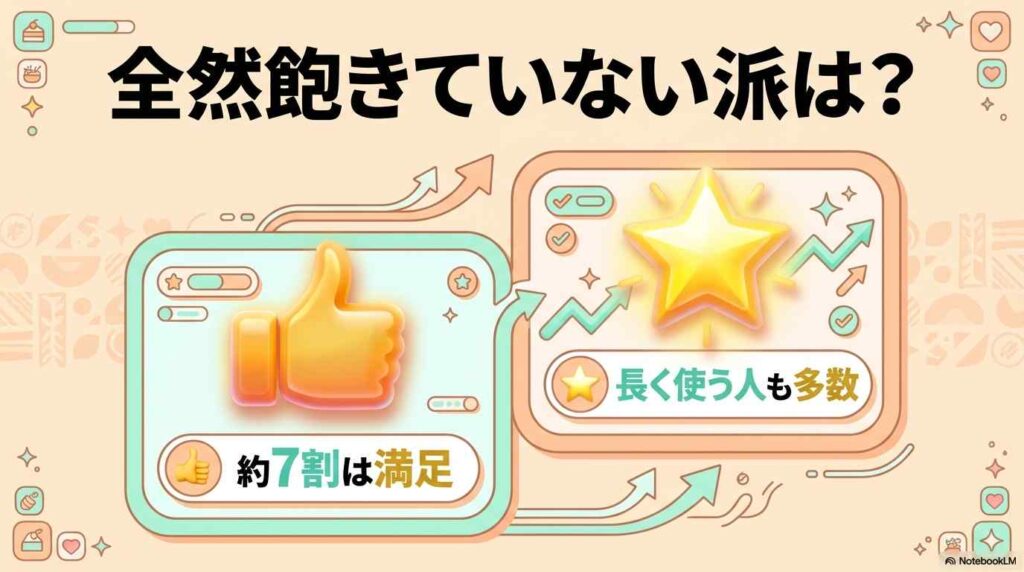「全然飽きていない」派は実際どのくらいいる？