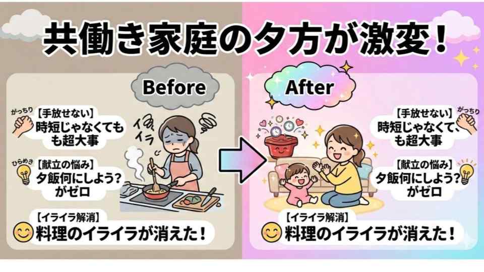 ホットクックで共働き家庭の夕方が変わった実体験
