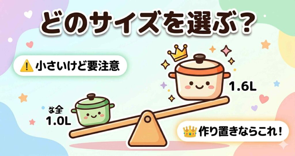 一人暮らし向けホットクックのサイズはどれを選ぶ？