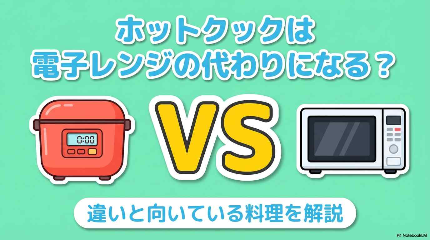 ホットクックは電子レンジの代わりになる?違いと向いている料理を解説