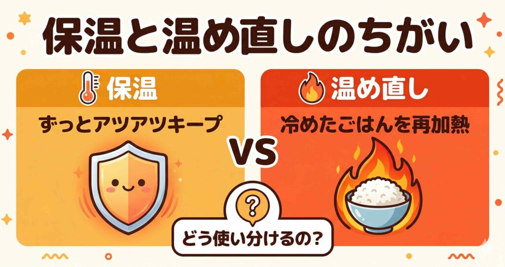ホットクックの保温・温め直しとは？2つの機能の違いを解説
