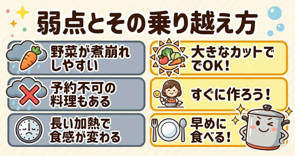 予約調理のデメリットと対策3つ