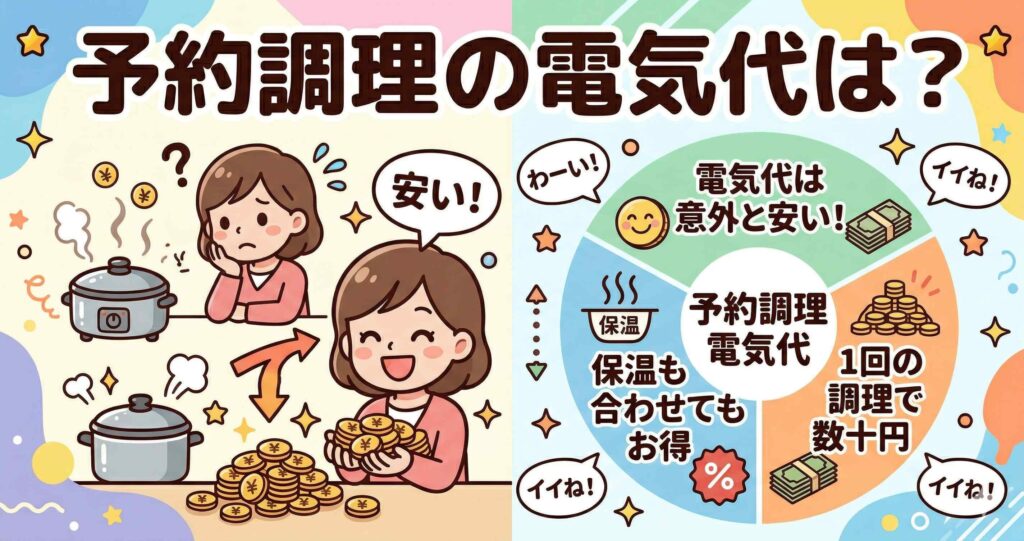 予約調理の電気代はどれくらい？