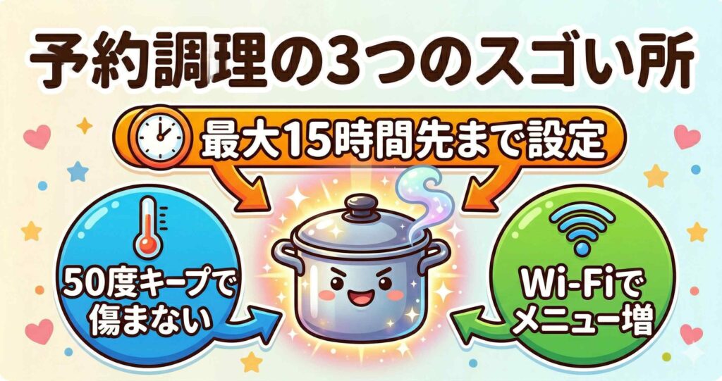 ホットクックの予約調理とは？知っておきたい3つの特徴