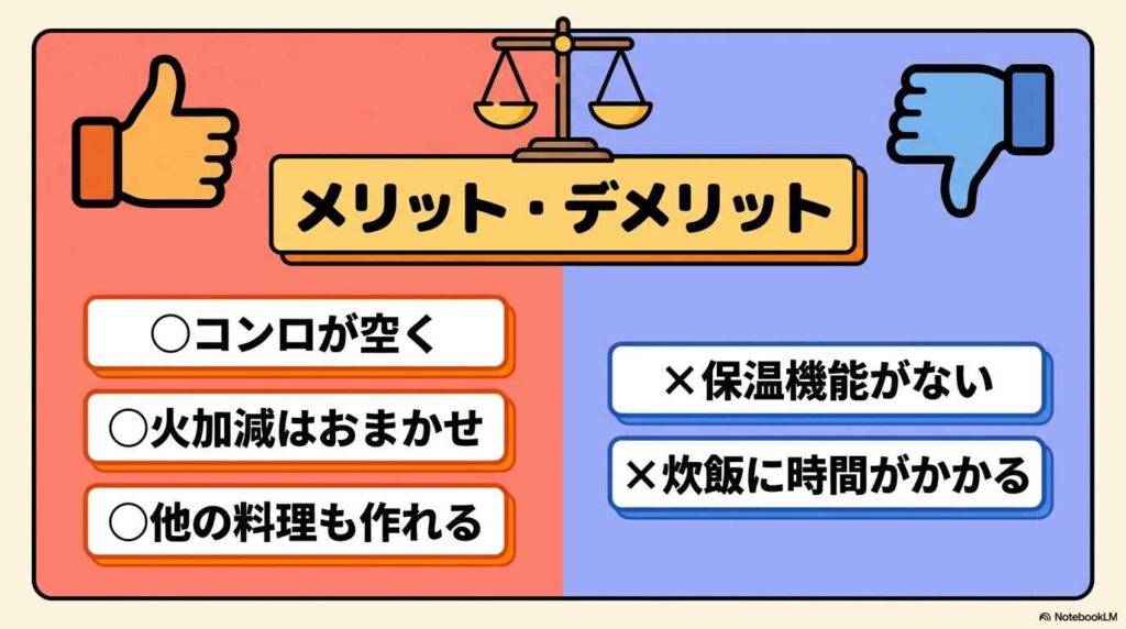 ホットクック炊飯のメリット・デメリットを正直に比較