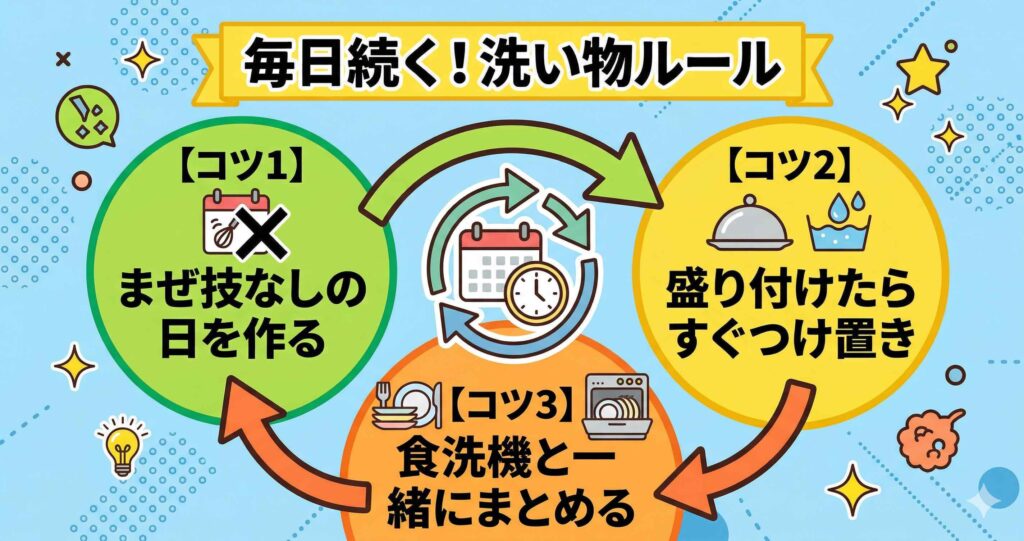 毎日使い続けるための洗い物ルーティン3つのコツ
