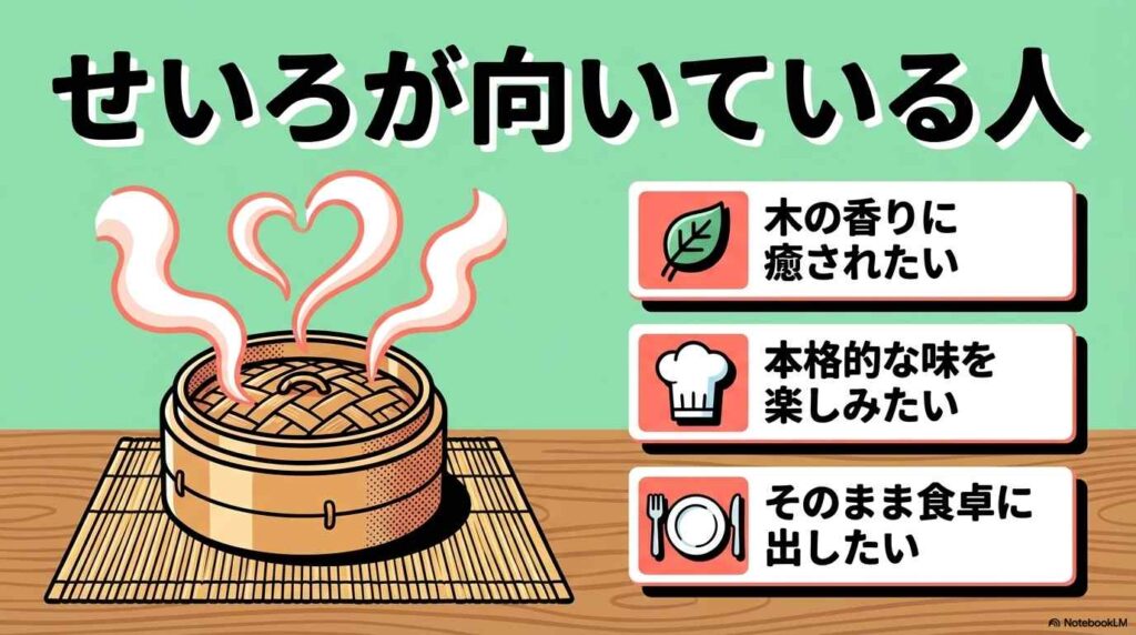 せいろが向いている人はこんな人