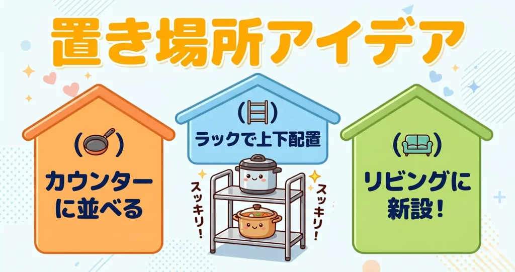 2台の置き場所はどう確保する？設置パターン3選