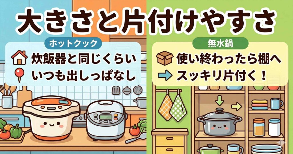 比較⑦：サイズと収納性を比べてみた