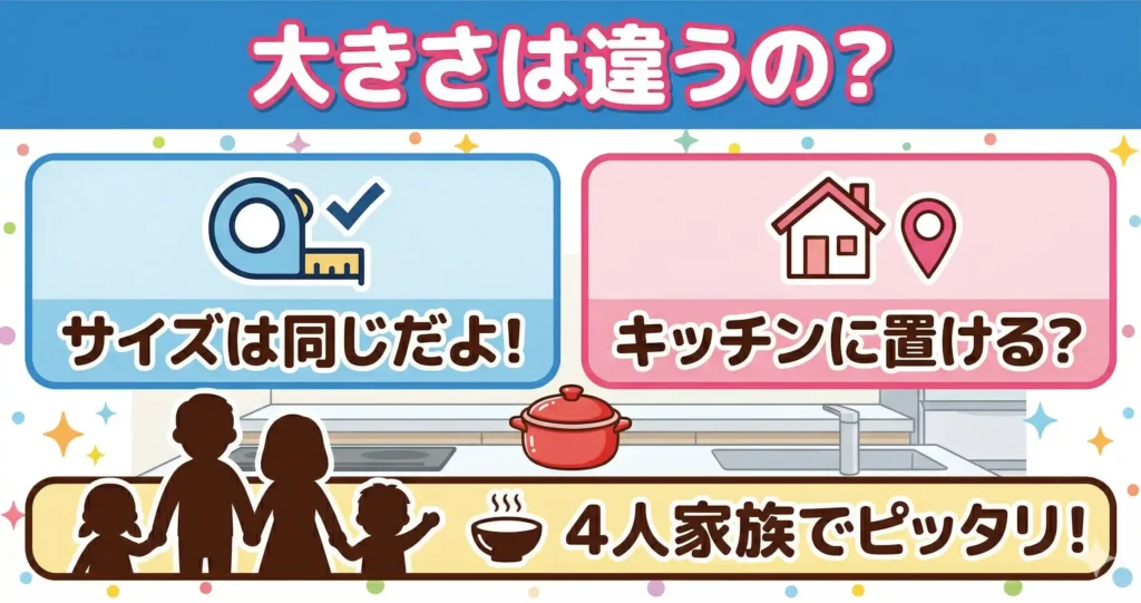 比較③:本体サイズ・寸法