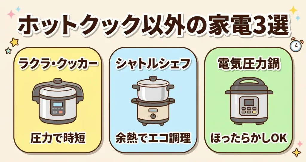 もしホットクックが合わなかった場合の代替家電3選