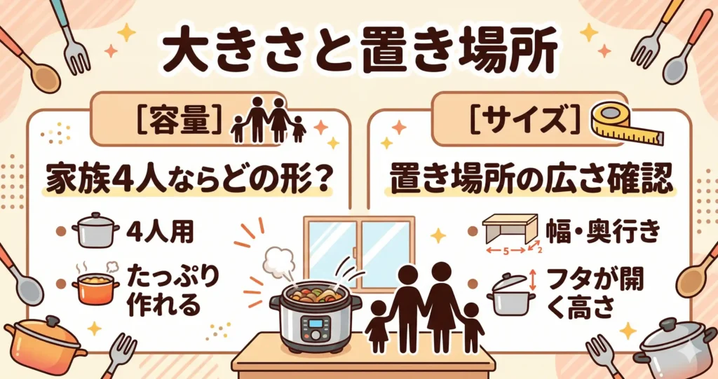 比較⑥：容量とサイズの違い