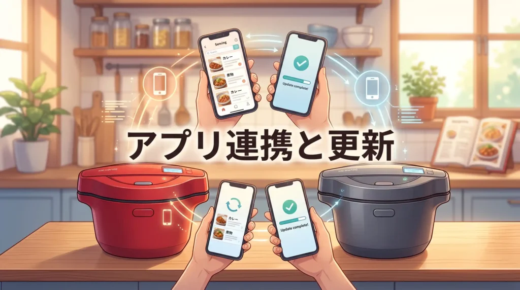 比較⑤ アプリ連携と更新対応