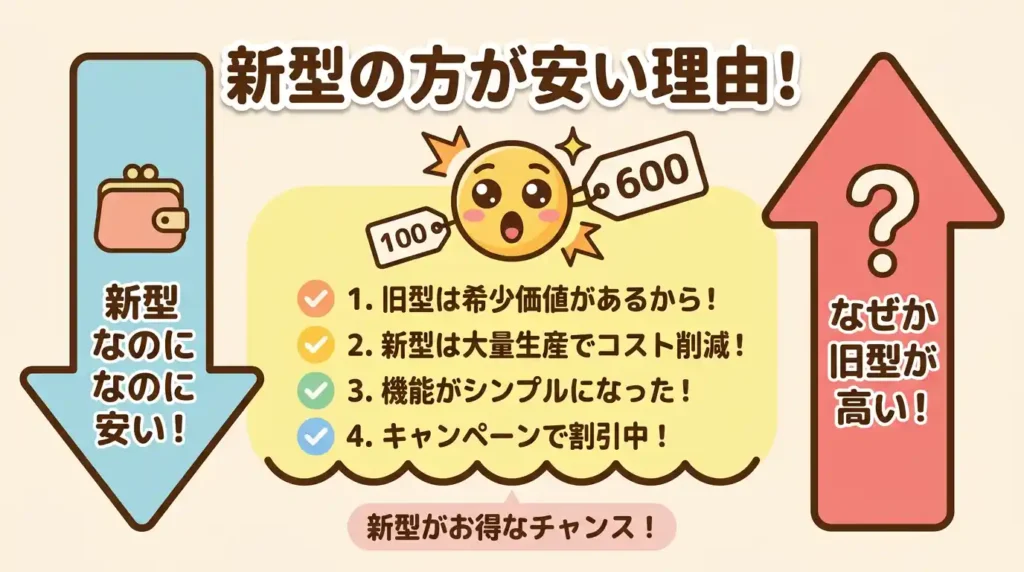 比較⑤ 価格逆転が今だけ続いている理由