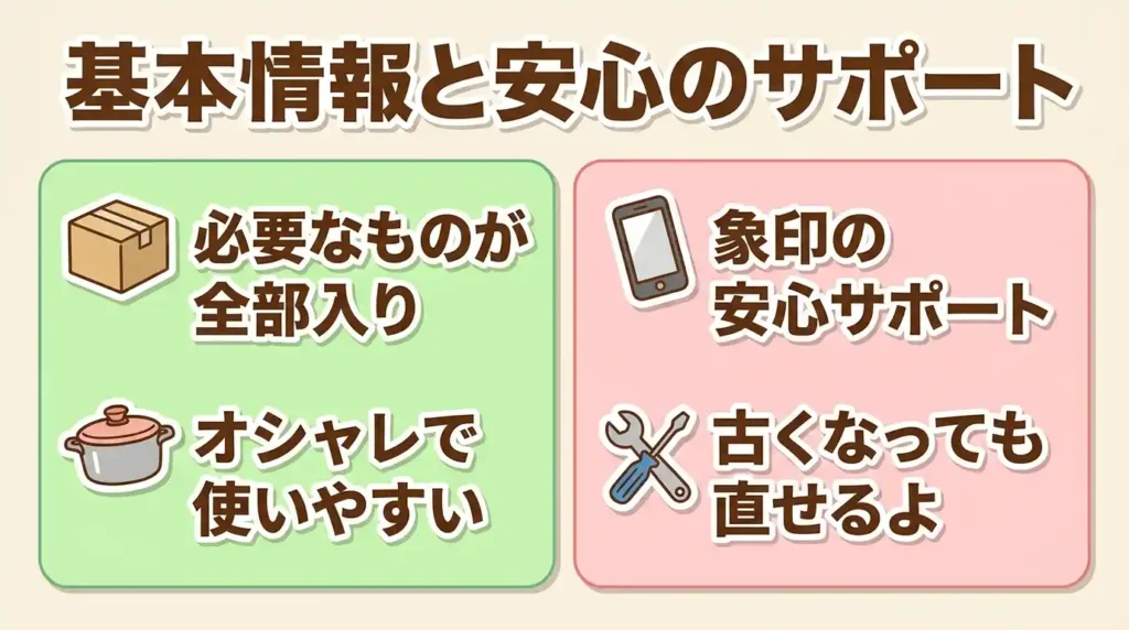 象印STAN.EL-KA23の基本情報と象印のアフター