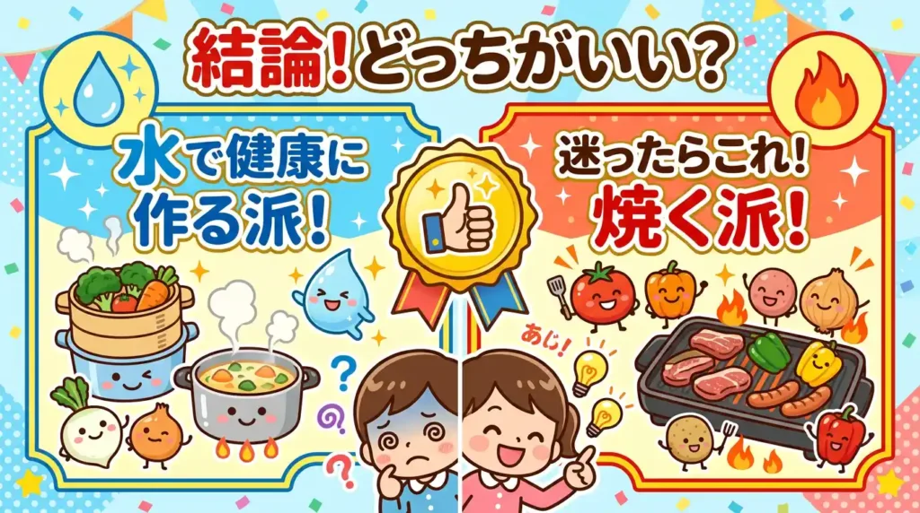 結論〜ヘルシオとビストロはどんな人にどっちがおすすめ？