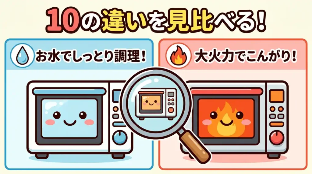 ヘルシオとビストロの違いを10項目で見比べる