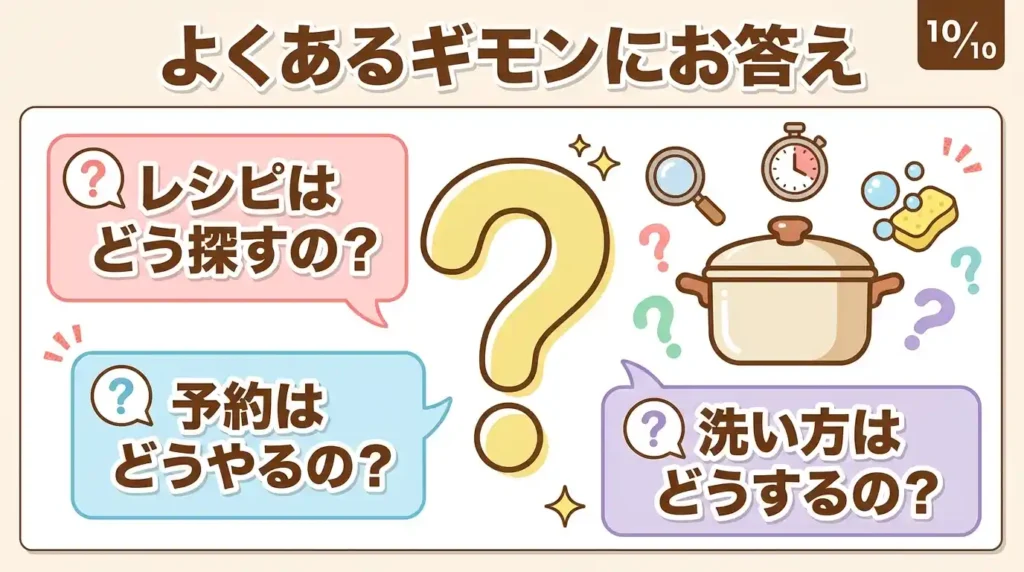 ホットクックKN-HT99Aレシピでよくある質問