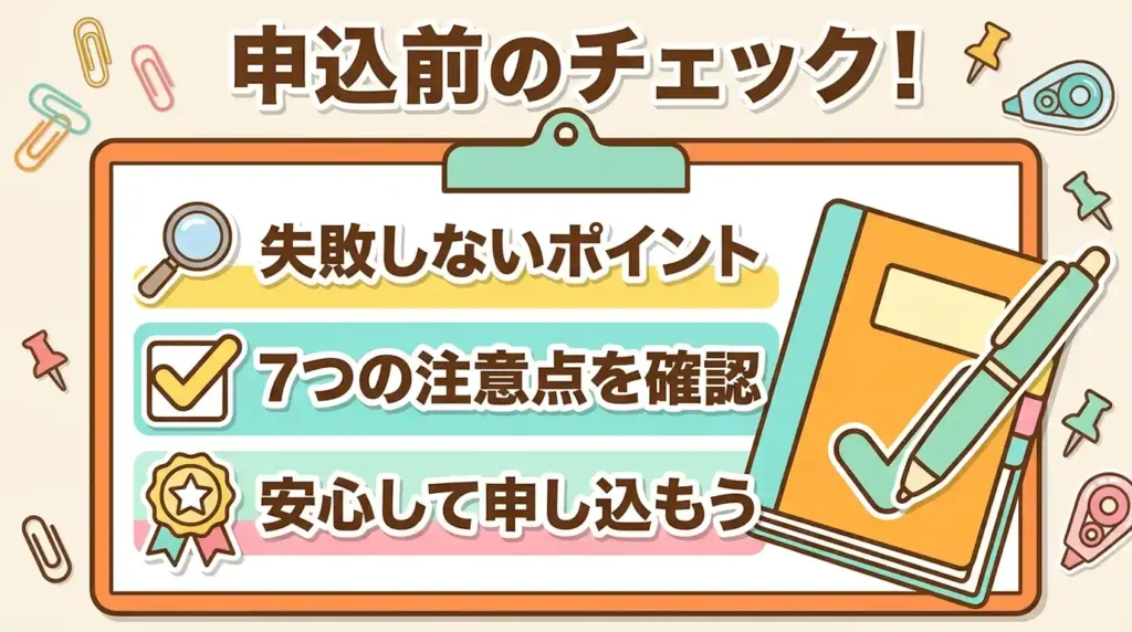 レンタル申込前に押さえる7つの注意点