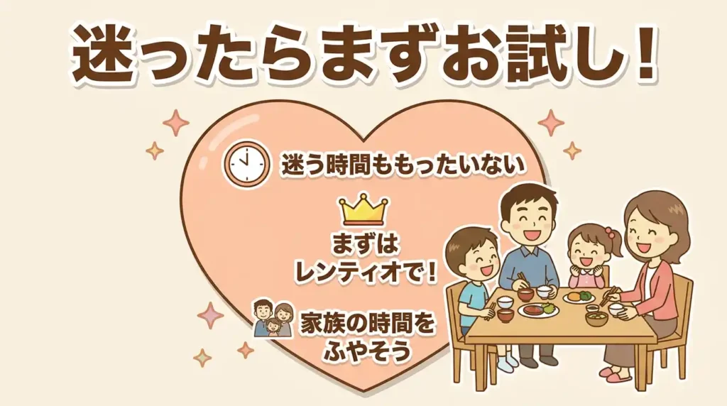 まとめ：迷ったらレンティオで1ヶ月試す。決めきれないなら時産で判定
