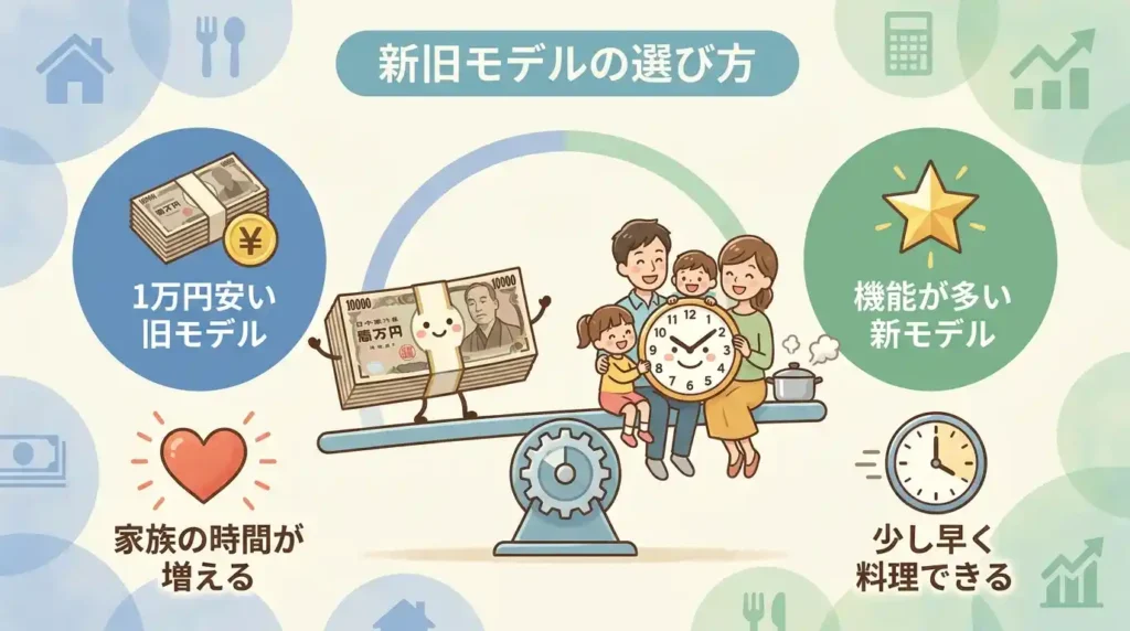 型落ちGと最新Hの最安値差で迷ったらどう決める？