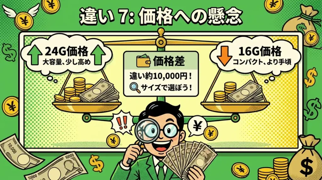 違い7 価格：約8千〜1万円の差をどう判断するか