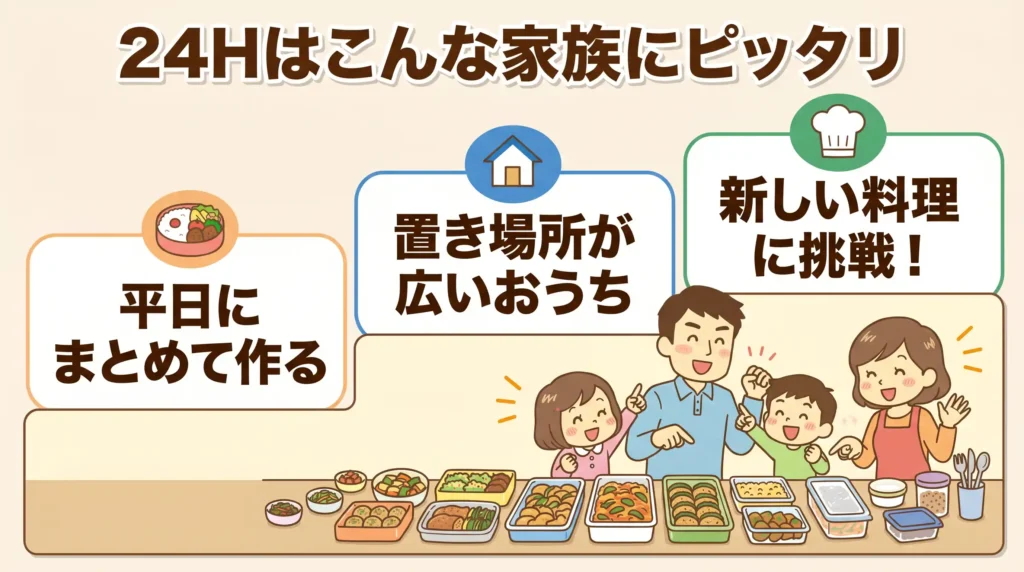 KN-HW24Hがおすすめなのは作り置き＆4人以上の共働き家庭