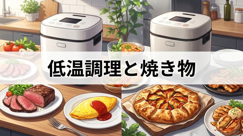 比較② 低温調理・焼き物メニュー