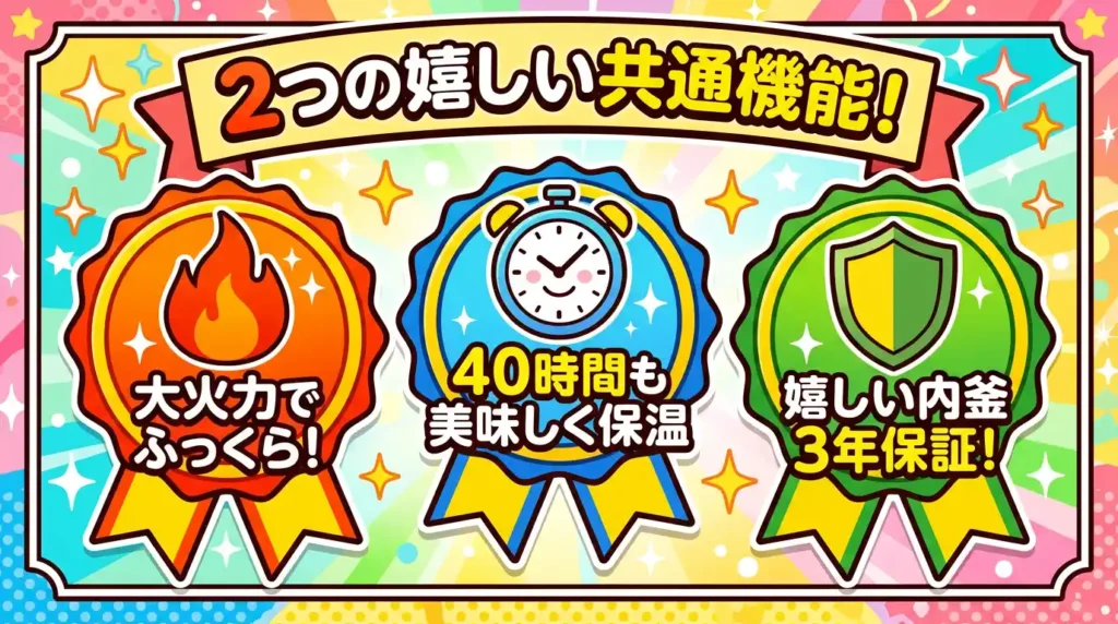 NW-WA10とNW-BA10の共通機能〜豪熱大火力・圧力IH・極め保温 