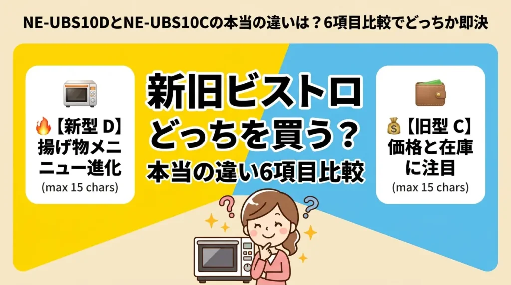 NE-UBS10DとNE-UBS10Cの本当の違いは？6項目比較でどっちか即決
