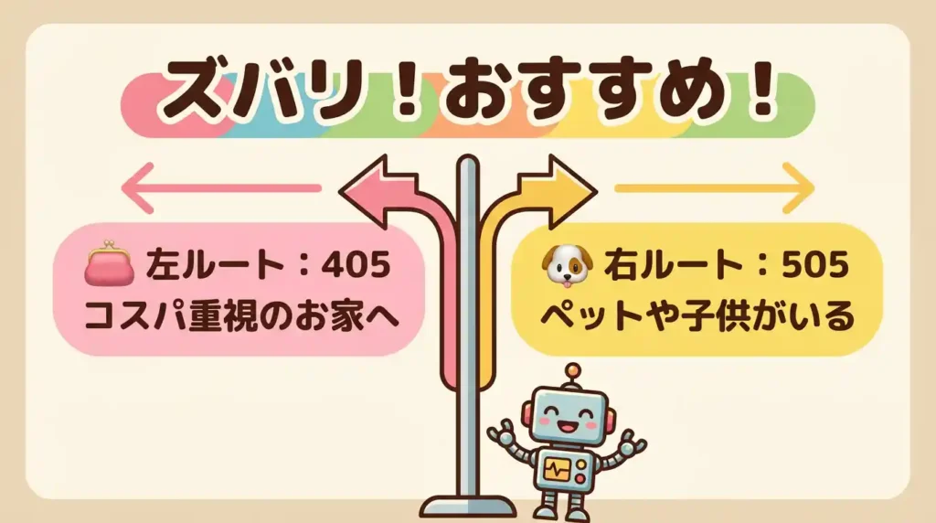 結論〜ルンバ405と505、我が家に合うのはどっち？