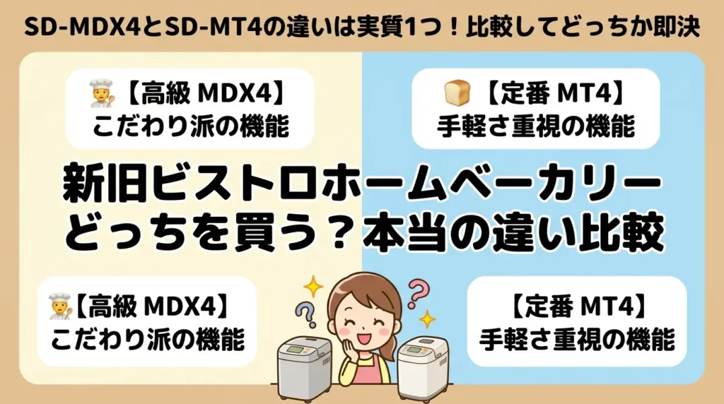 SD-MDX4とSD-MT4の違いは実質1つ！比較してどっちか即決