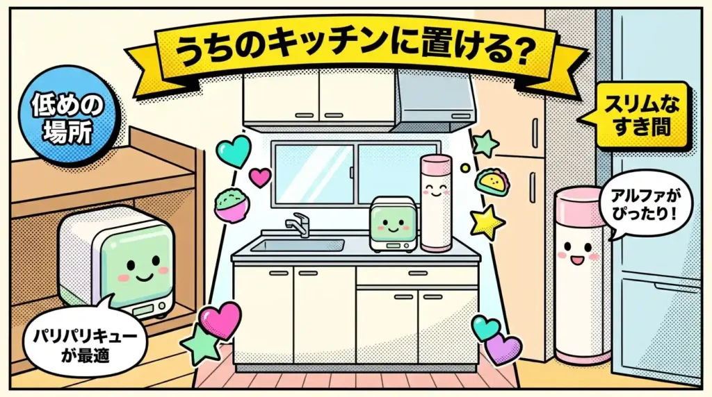 比較⑨ 大きさと置き場所