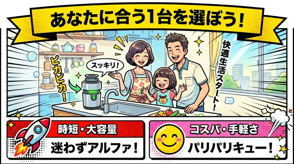 まとめ：速さならアルファ、迷ったらパリパリキューPPC-15