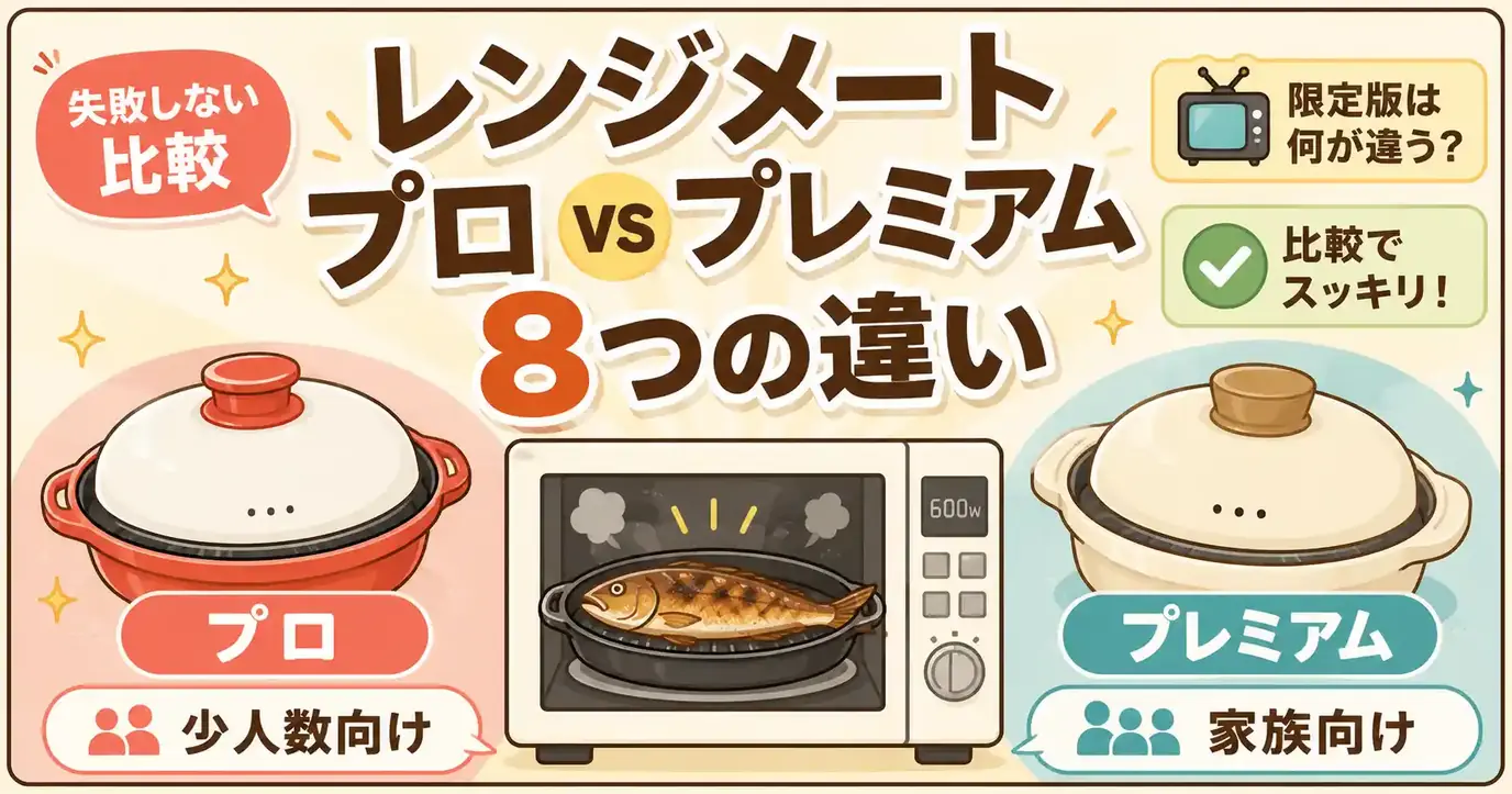 ジャパネットのレンジメートプレミアムとプロの違い8つを比較！口コミ