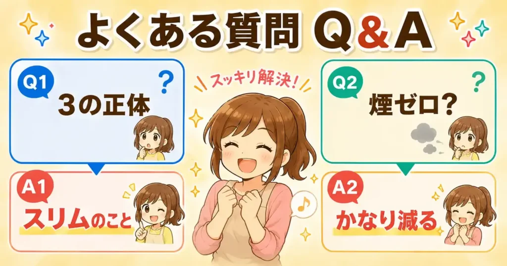 やきまる3（スリム）とやきまる2の比較でよくある質問